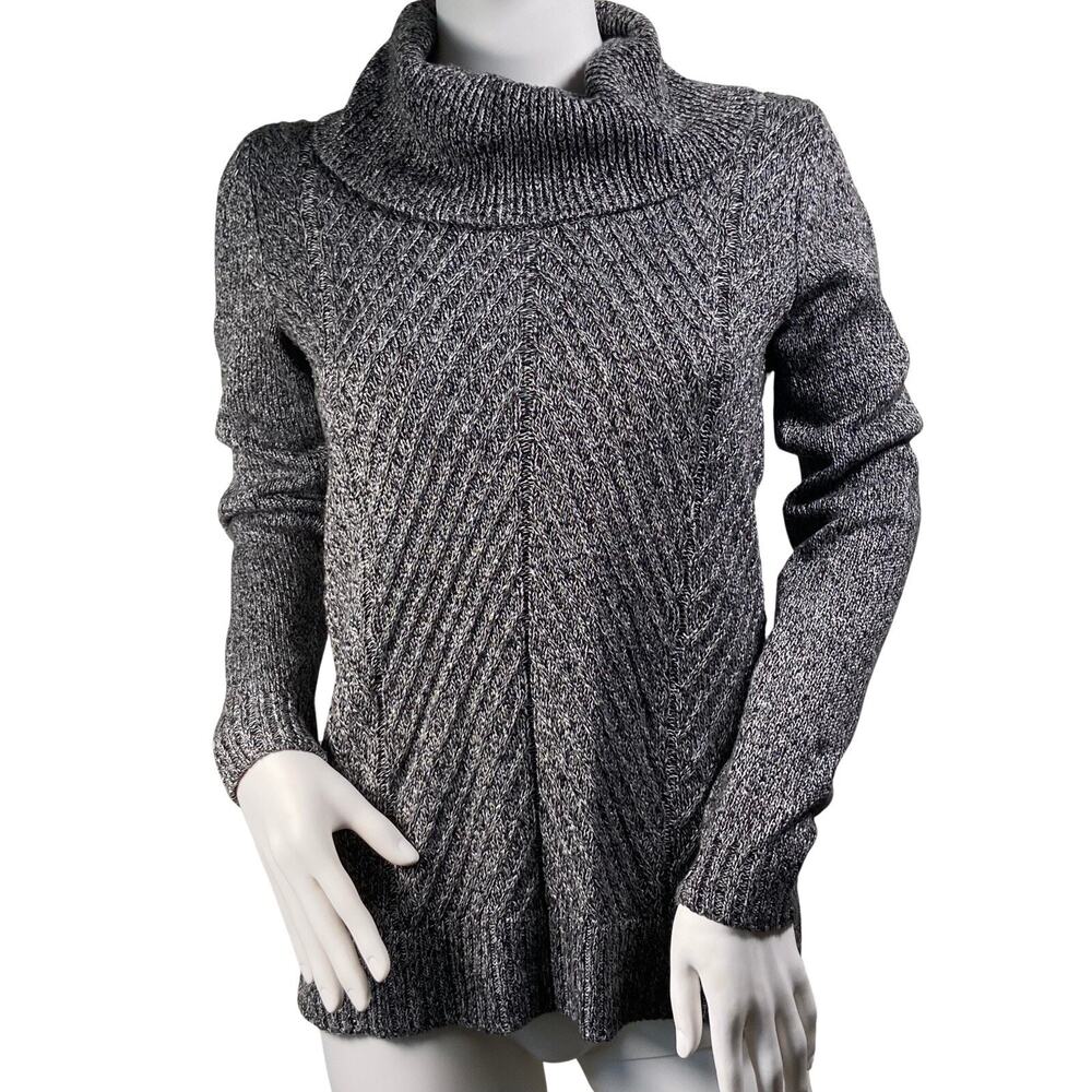 CALVIN KLEIN Blouse Women's Size XS Gray Cowl Neck Sweater Pullover Top